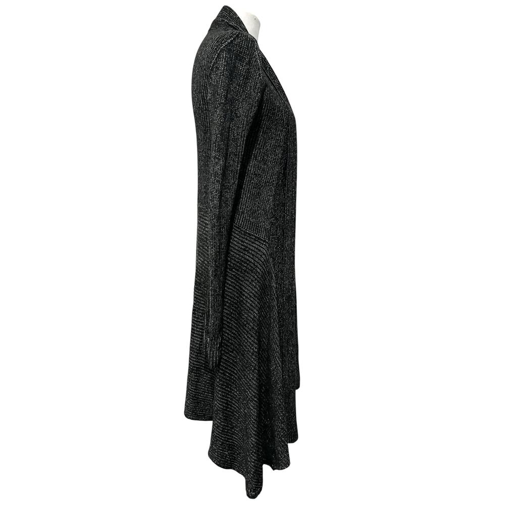 Cabi Cloak Black Marled Knit Longline Duster Cardigan Sweater Small Style #3530 - Picture 7 of 9